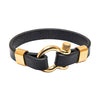 Braided Designer Stainless Steel and Leather Bracelet for Men, Boys Gold (SJ_3397_G)