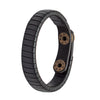Black Leather Bracelet for Men (SJ_3405)