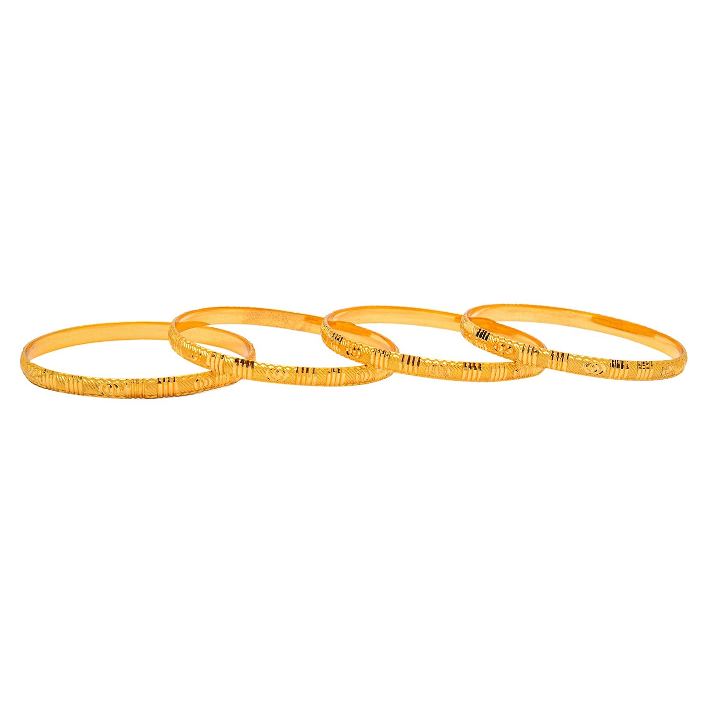 Shining Jewel Fashion Gold Plated Traditional Designer Bangles for Women (Pack of 4) SJ_3410