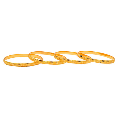 Shining Jewel Fashion Gold Plated Traditional Designer Bangles for Women (Pack of 4) SJ_3410