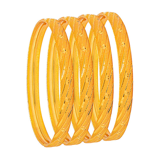 Shining Jewel Fashion Gold Plated Traditional Designer Bangles for Women (Pack of 4) SJ_3413