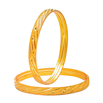 Fashion Gold Plated Traditional Designer Bangles for Women (Pack of 4) SJ_3413
