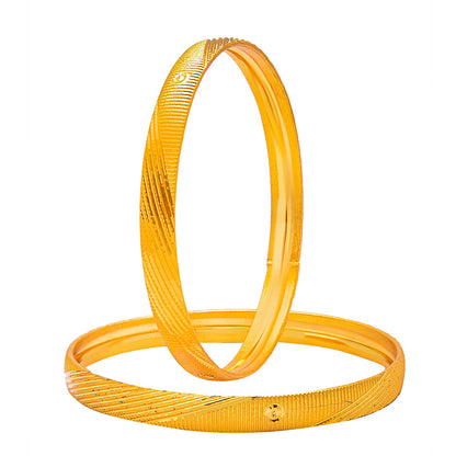 Fashion Gold Plated Traditional Designer Bangles for Women (Pack of 4) SJ_3414