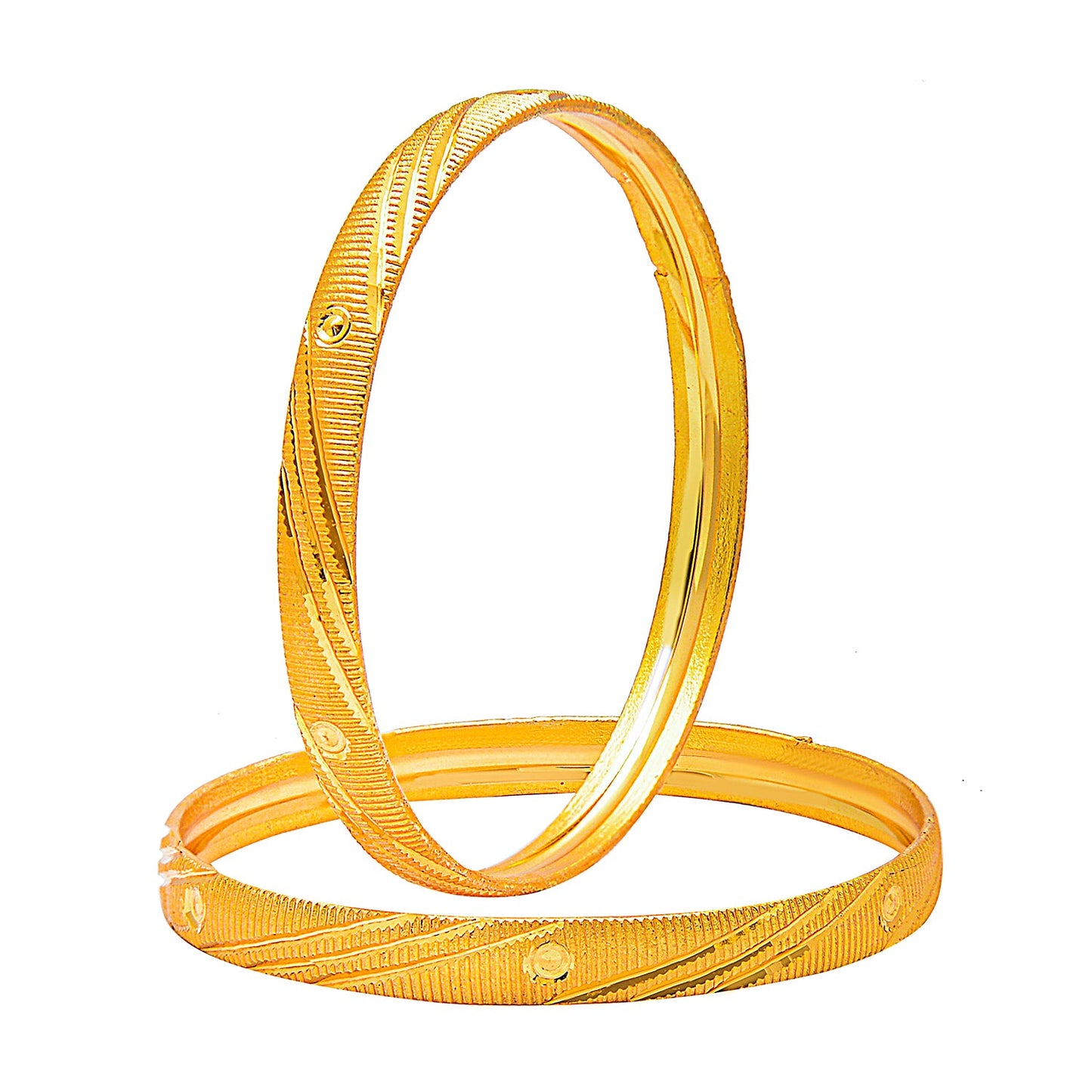 Fashion Gold Plated Traditional Designer Bangles for Women (Pack of 4) SJ_3415