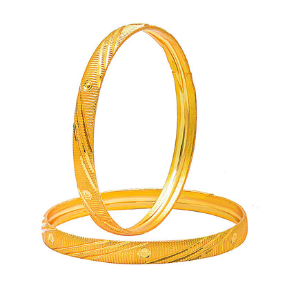 Fashion Gold Plated Traditional Designer Bangles for Women (Pack of 4) SJ_3415
