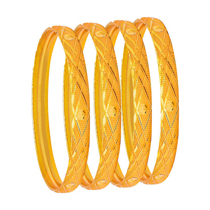 Shining Jewel Fashion Gold Plated Traditional Designer Bangles for Women (Pack of 4) SJ_3416