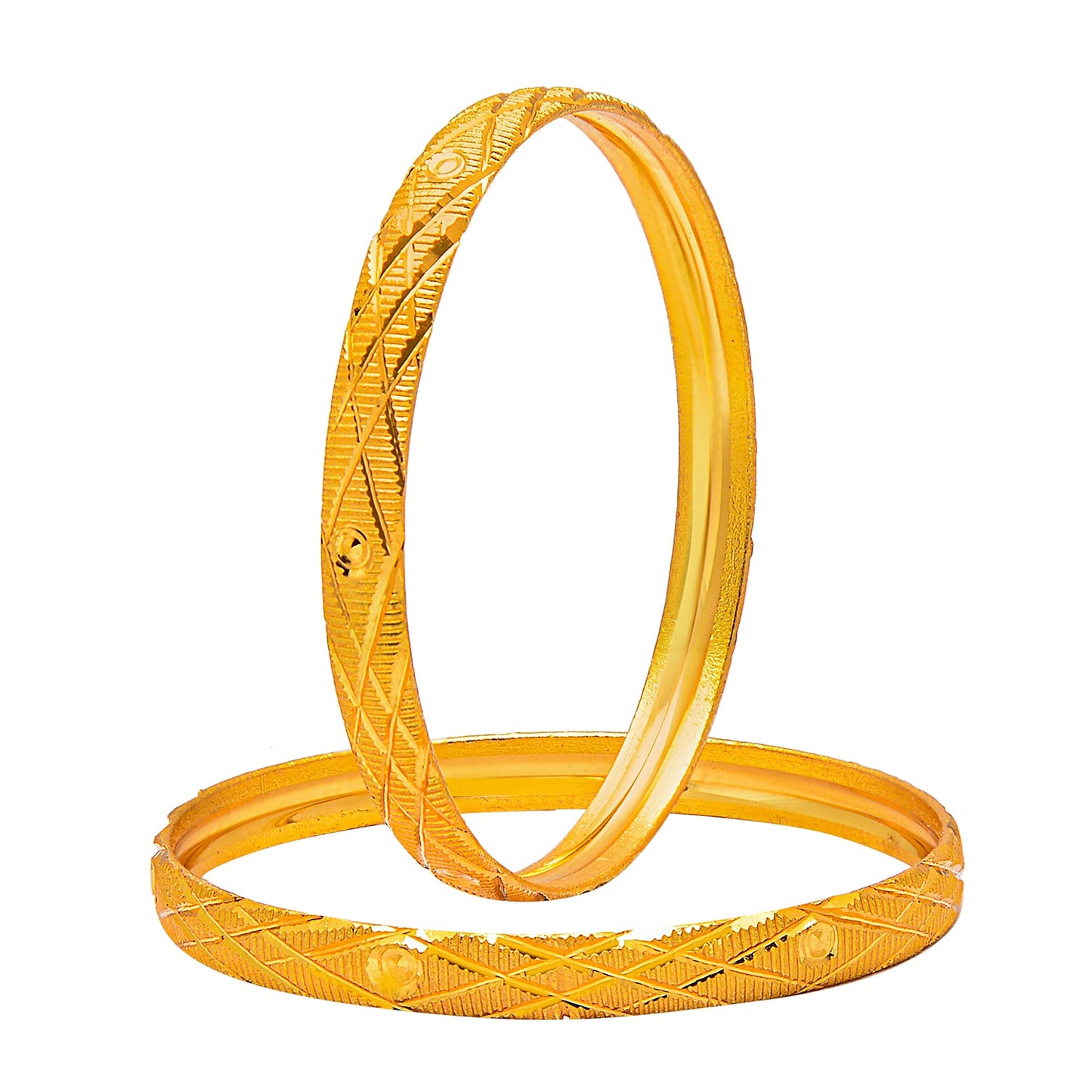 Fashion Gold Plated Traditional Designer Bangles for Women (Pack of 4) SJ_3416