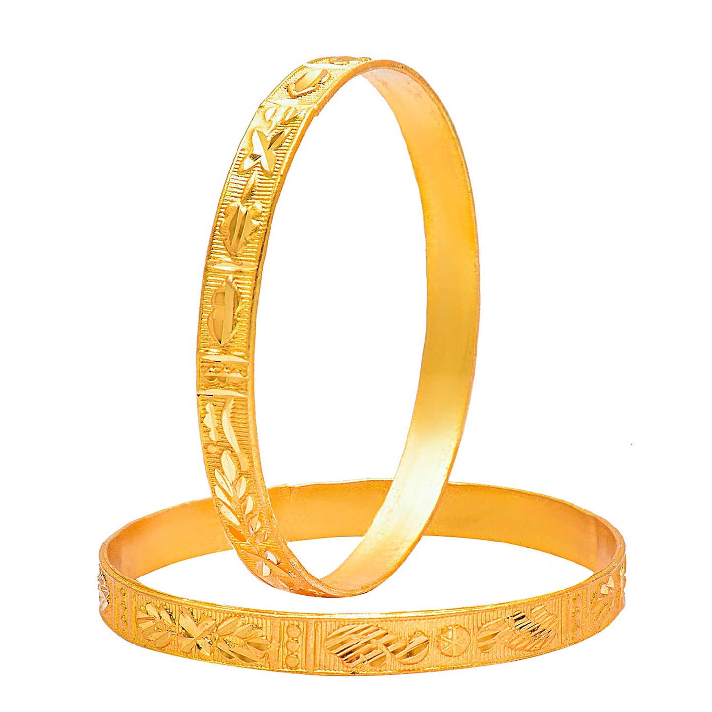 Fashion Gold Plated Traditional Designer Bangles for Women (Pack of 4) SJ_3417