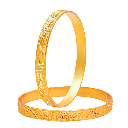 Fashion Gold Plated Traditional Designer Bangles for Women (Pack of 4) SJ_3417