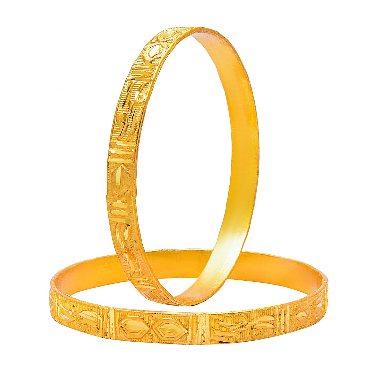 Fashion Gold Plated Traditional Designer Bangles for Women (Pack of 4) SJ_3418