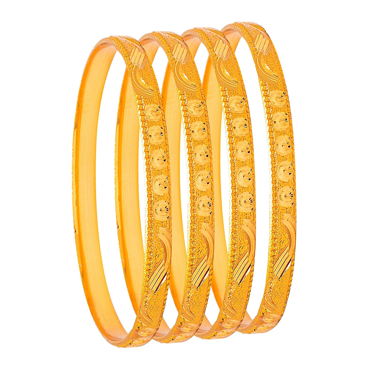 Shining Jewel Fashion Gold Plated Traditional Designer Bangles for Women (Pack of 4) SJ_3419
