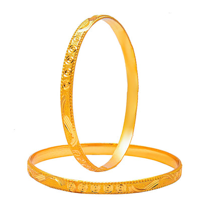 Fashion Gold Plated Traditional Designer Bangles for Women (Pack of 4) SJ_3419