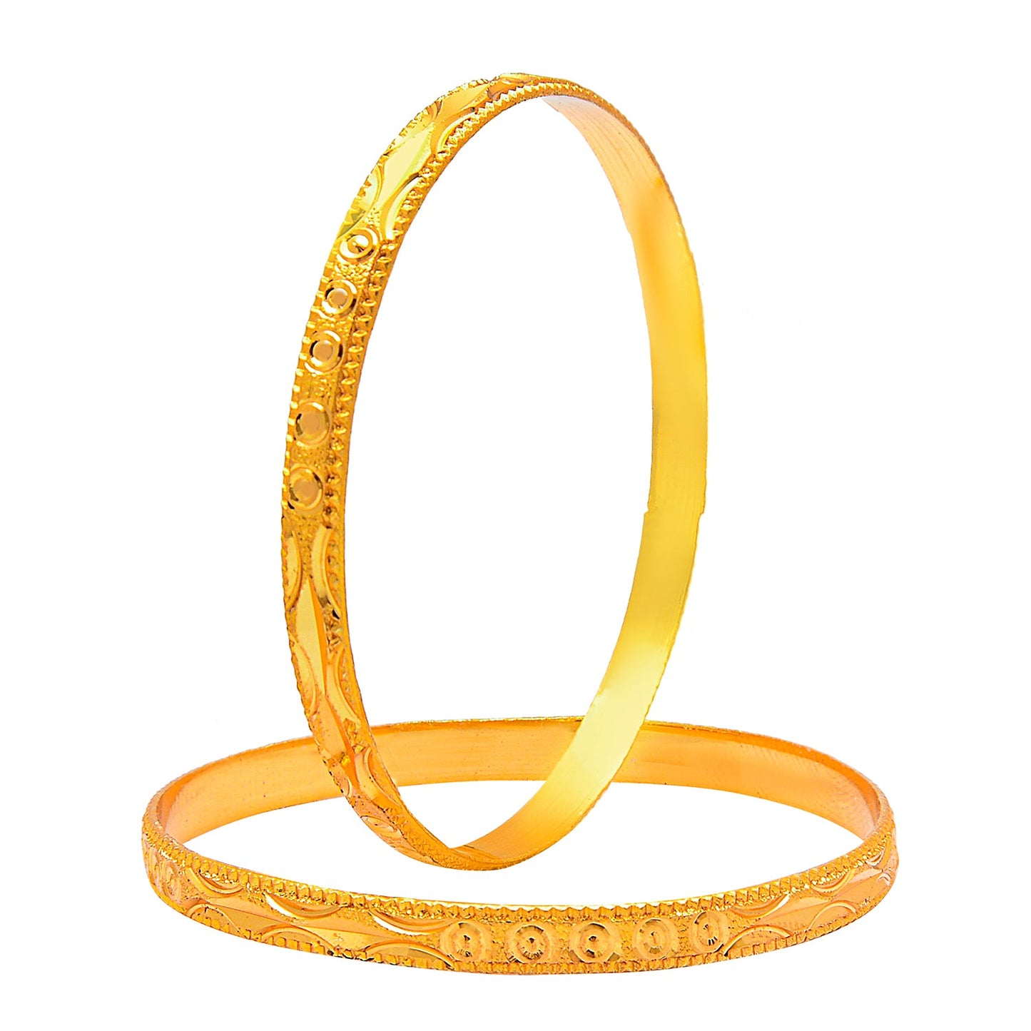 Fashion Gold Plated Traditional Designer Bangles for Women (Pack of 4) SJ_3420