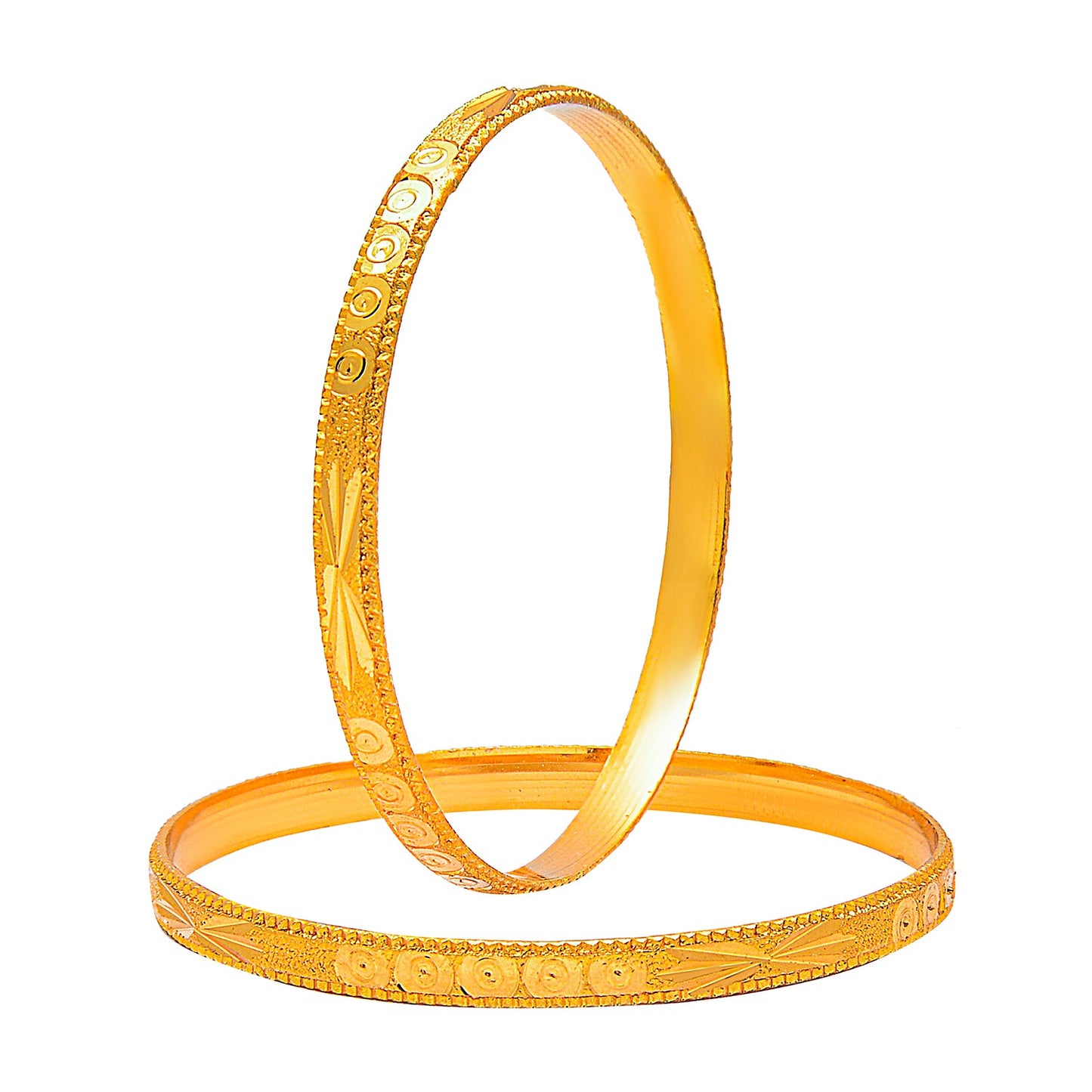 Fashion Gold Plated Traditional Designer Bangles for Women (Pack of 4) SJ_3421