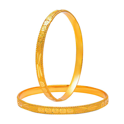 Fashion Gold Plated Traditional Designer Bangles for Women (Pack of 4) SJ_3421