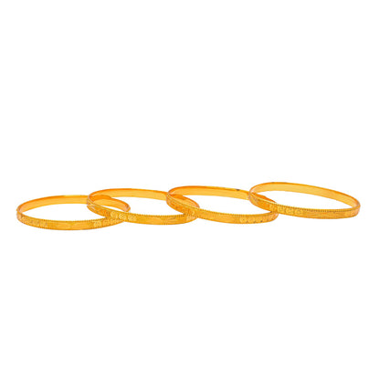 Fashion Gold Plated Traditional Designer Bangles for Women (Pack of 4) SJ_3421