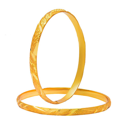Fashion Gold Plated Traditional Designer Bangles for Women (Pack of 4) SJ_3422