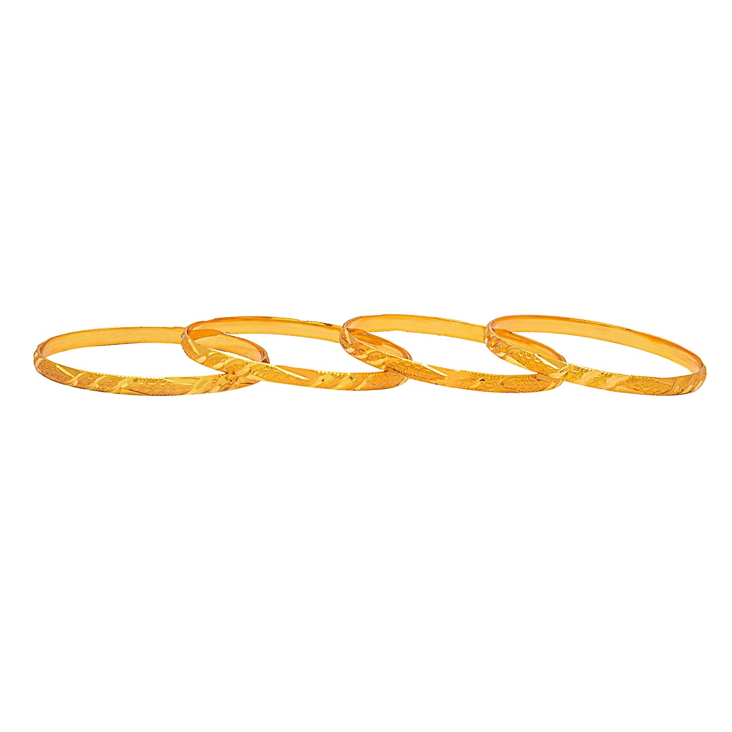 Fashion Gold Plated Traditional Designer Bangles for Women (Pack of 4) SJ_3422