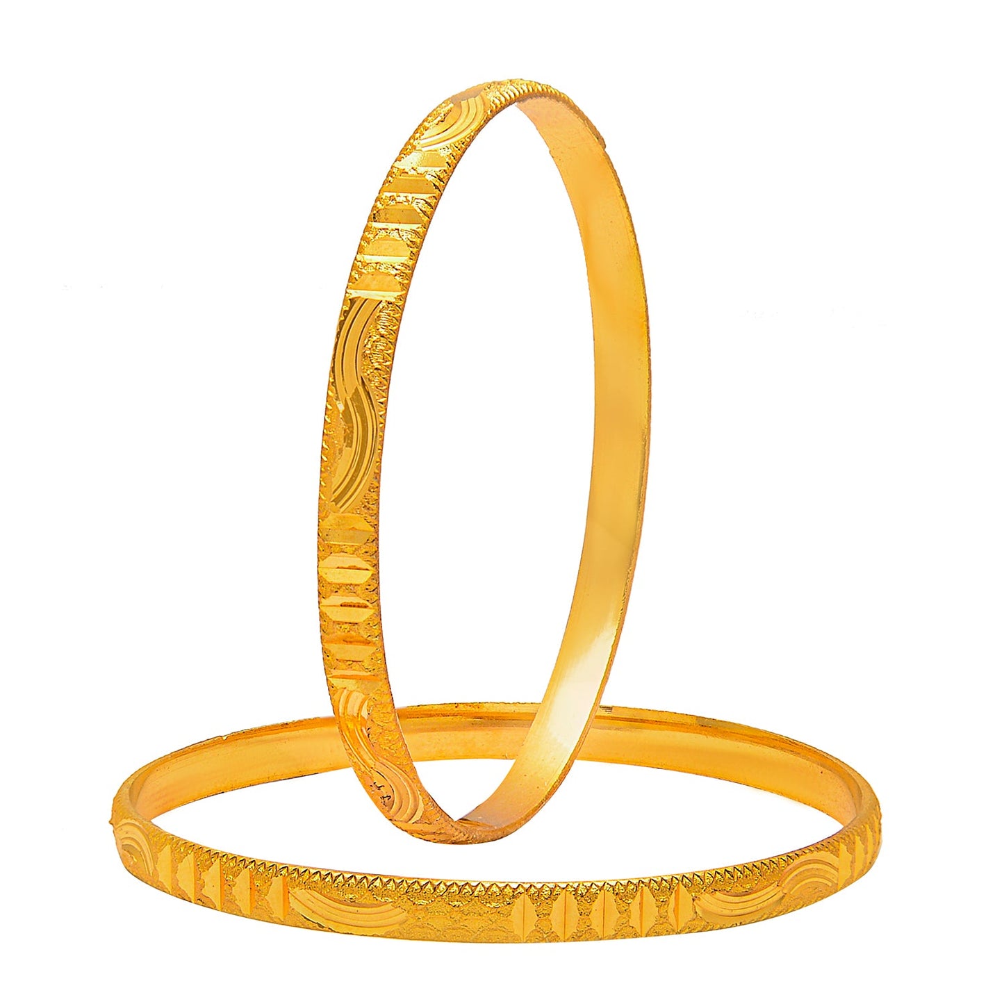Fashion Gold Plated Traditional Designer Bangles for Women (Pack of 4) SJ_3423
