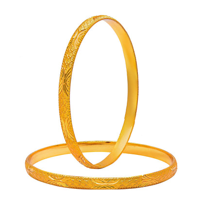 Fashion Gold Plated Traditional Designer Bangles for Women (Pack of 4) SJ_3424