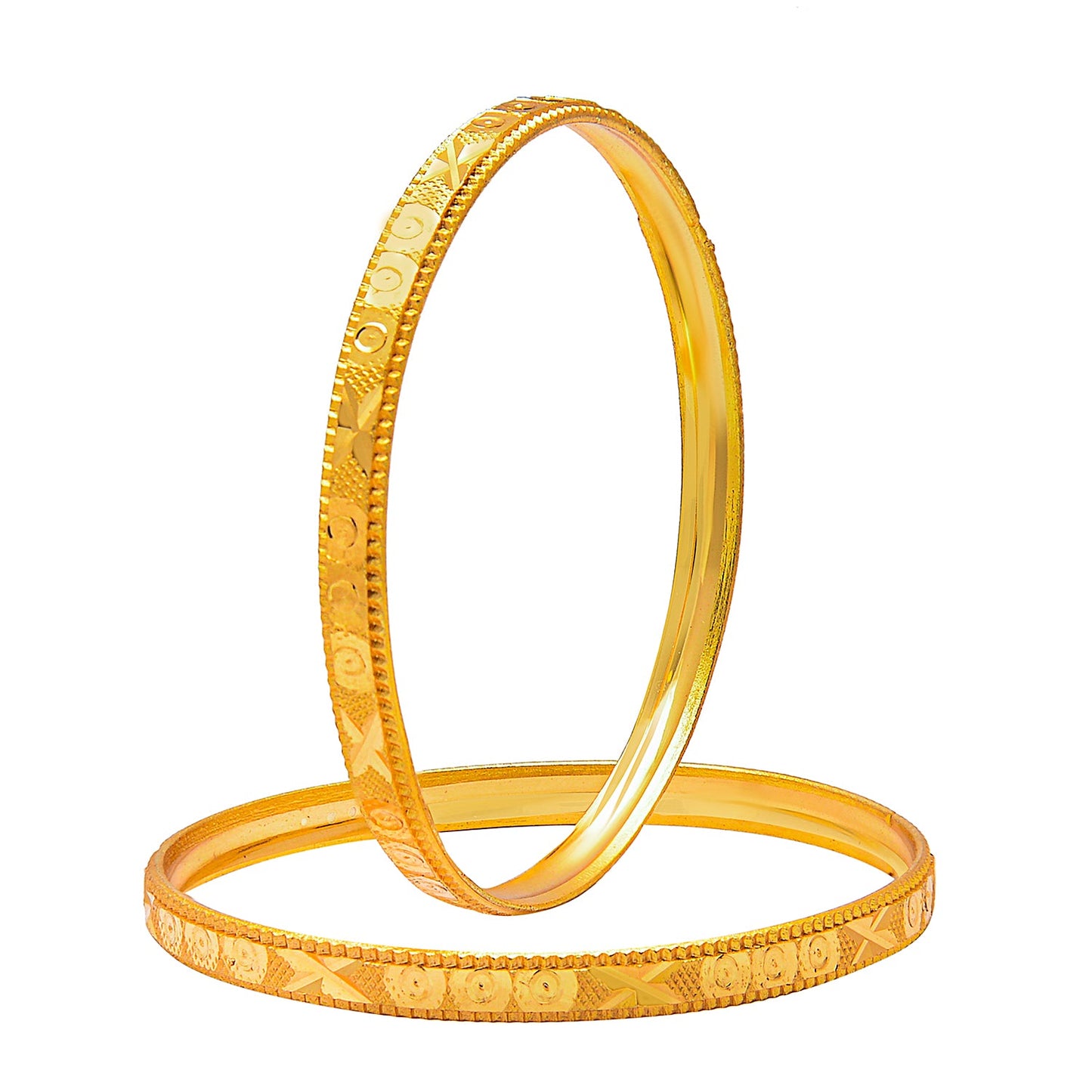 Fashion Gold Plated Traditional Designer Bangles for Women (Pack of 4) SJ_3425