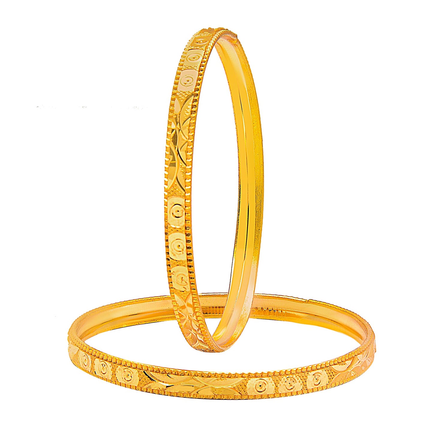 Fashion Gold Plated Traditional Designer Bangles for Women (Pack of 4) SJ_3427