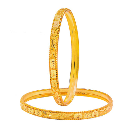 Fashion Gold Plated Traditional Designer Bangles for Women (Pack of 4) SJ_3427