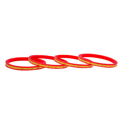 Fashion Gold Plated Traditional Designer Bangles for Women (Pack of 4) SJ_3428