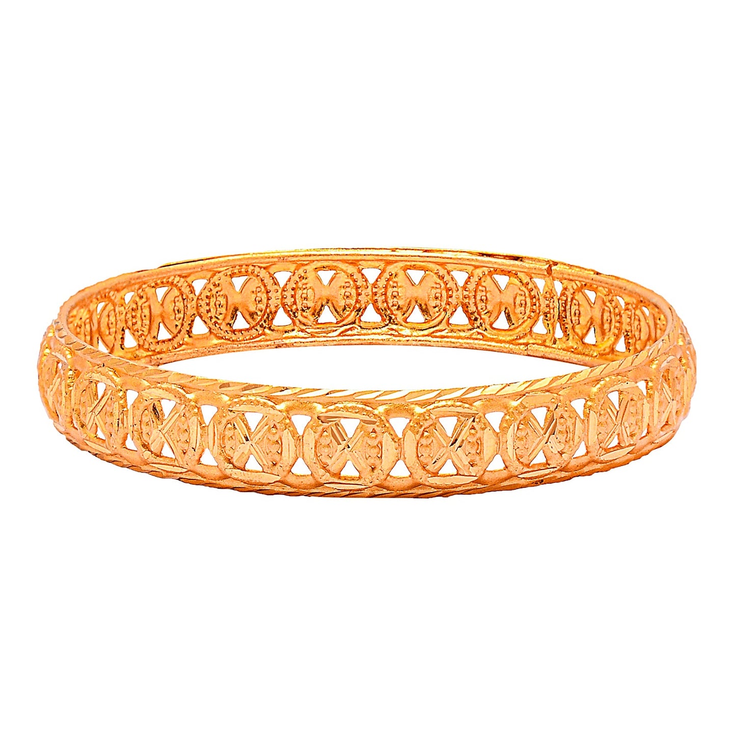 Fashion Gold Plated Traditional Designer Bangles for Women (Pack of 2) SJ_3429