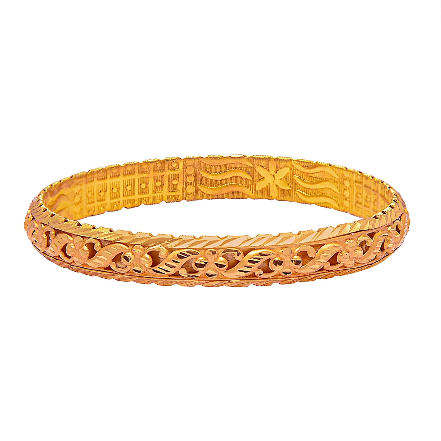 Fashion Gold Plated Traditional Designer Bangles for Women (Pack of 2) SJ_3433