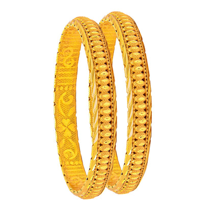 Fashion Gold Plated Traditional Designer Bangles for Women (Pack of 2) SJ_3435