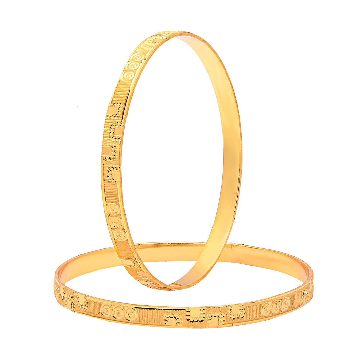 Fashion Gold Plated Traditional Designer Bangles for Women (Pack of 4) SJ_3436