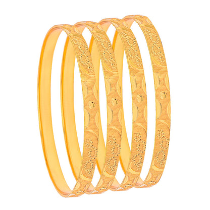 Shining Jewel Fashion Gold Plated Traditional Designer Bangles for Women (Pack of 4) SJ_3437