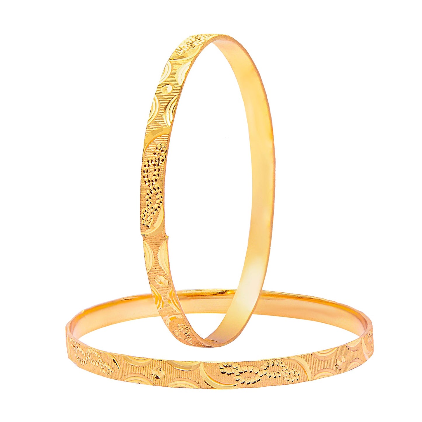 Fashion Gold Plated Traditional Designer Bangles for Women (Pack of 4) SJ_3437