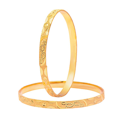 Fashion Gold Plated Traditional Designer Bangles for Women (Pack of 4) SJ_3437