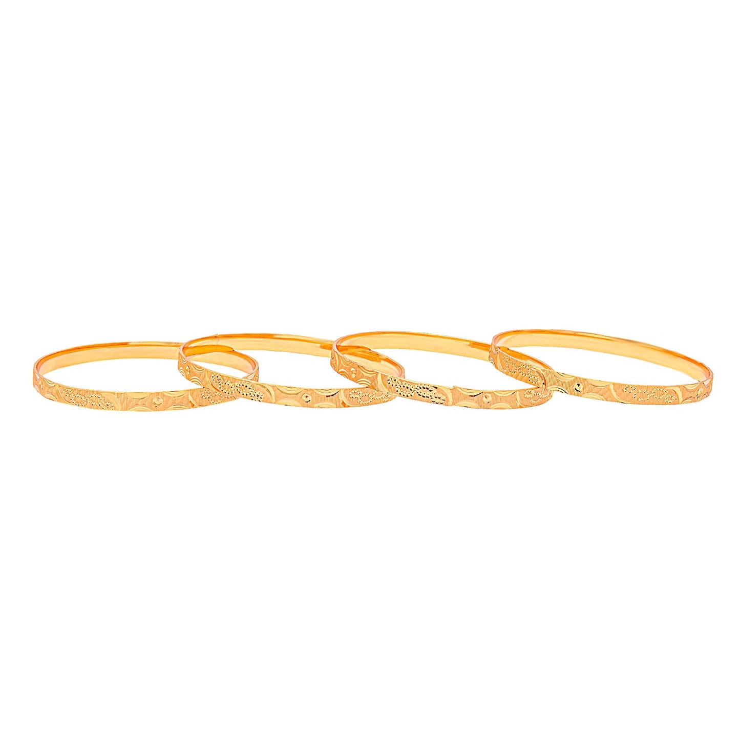 Shining Jewel Fashion Gold Plated Traditional Designer Bangles for Women (Pack of 4) SJ_3437