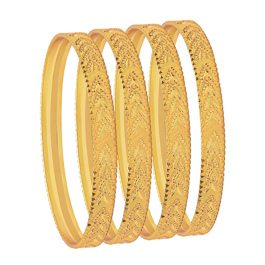 Shining Jewel Fashion Gold Plated Traditional Designer Bangles for Women (Pack of 4) SJ_3438