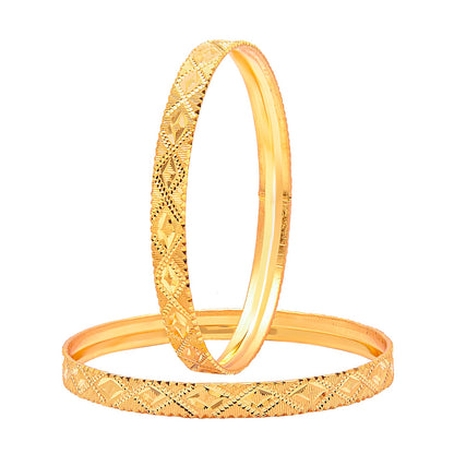 Fashion Gold Plated Traditional Designer Bangles for Women (Pack of 4) SJ_3439