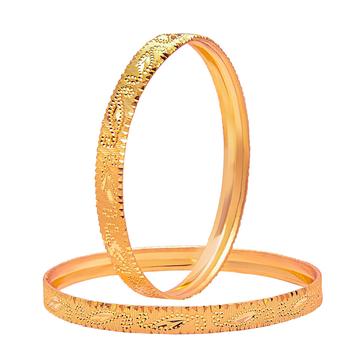 Fashion Gold Plated Traditional Designer Bangles for Women (Pack of 4) SJ_3440