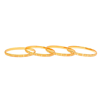 Shining Jewel Fashion Gold Plated Traditional Designer Bangles for Women (Pack of 4) SJ_3441