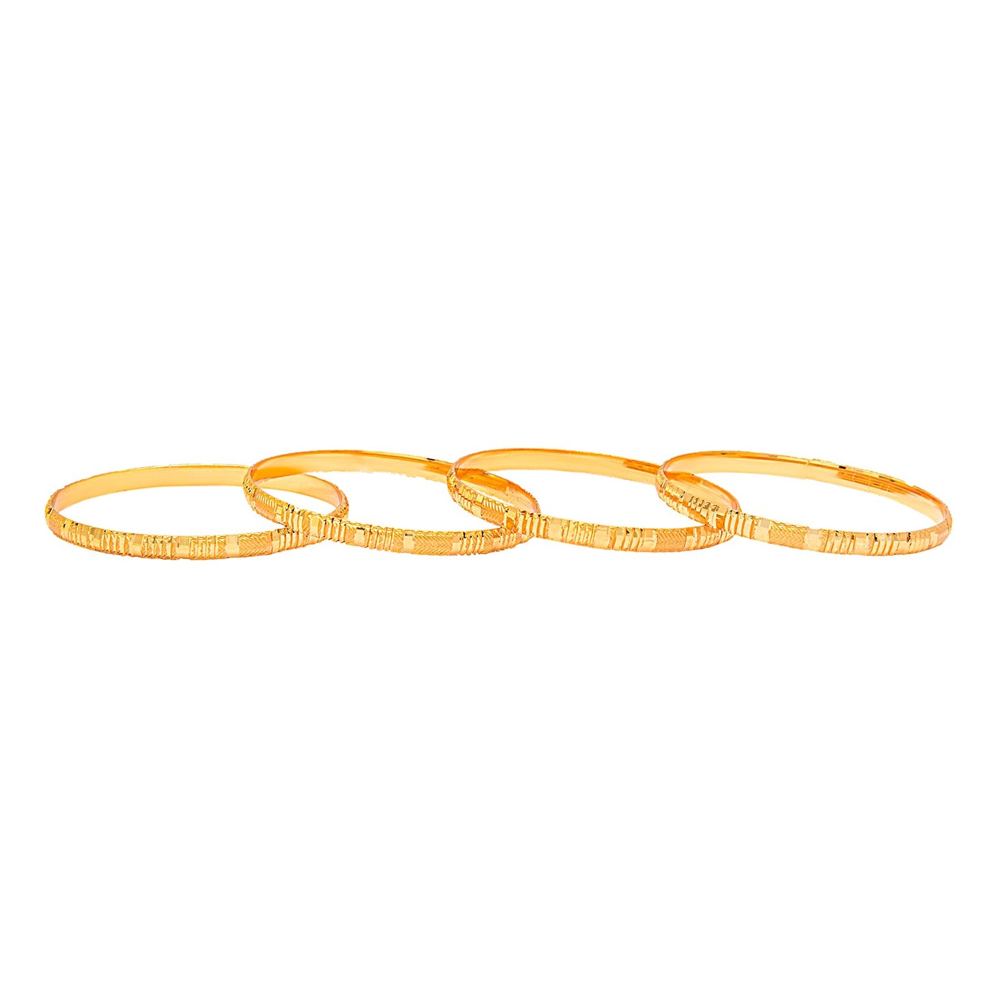 Fashion Gold Plated Traditional Designer Bangles for Women (Pack of 4) SJ_3441