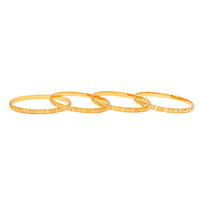 Fashion Gold Plated Traditional Designer Bangles for Women (Pack of 4) SJ_3441