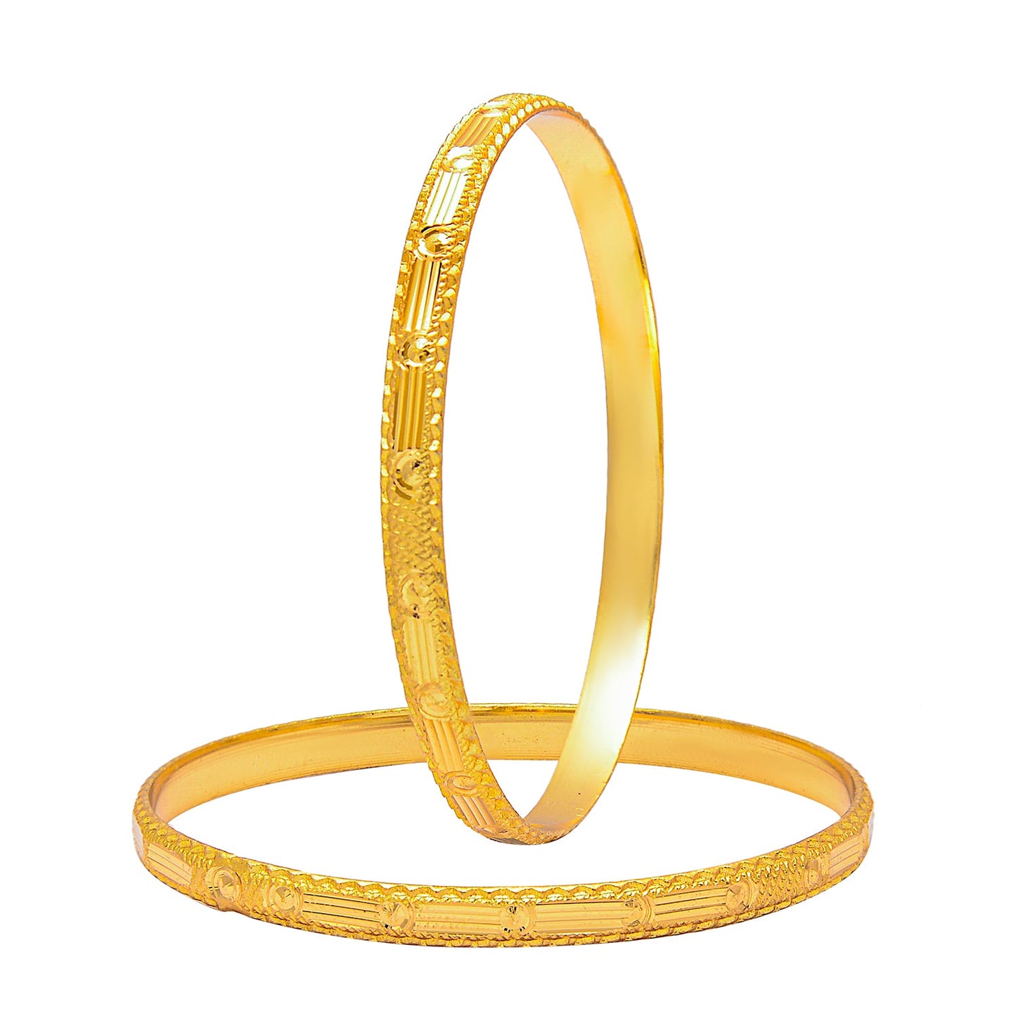 Fashion Gold Plated Traditional Designer Bangles for Women (Pack of 4) SJ_3442