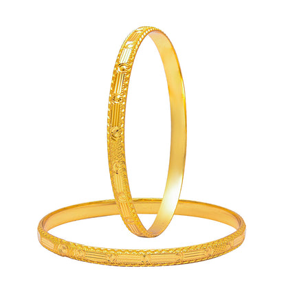 Fashion Gold Plated Traditional Designer Bangles for Women (Pack of 4) SJ_3442