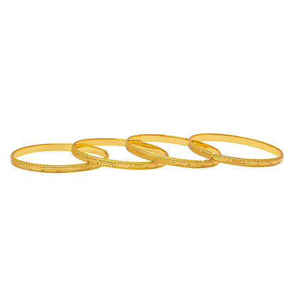 Fashion Gold Plated Traditional Designer Bangles for Women (Pack of 4) SJ_3442