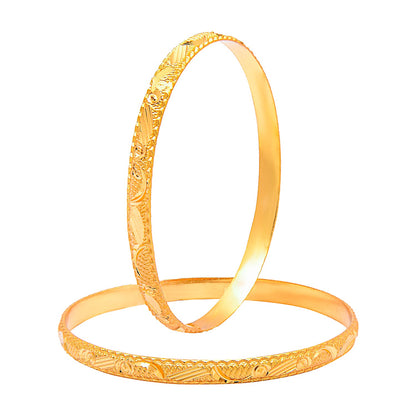 Fashion Gold Plated Traditional Designer Bangles for Women (Pack of 4) SJ_3443