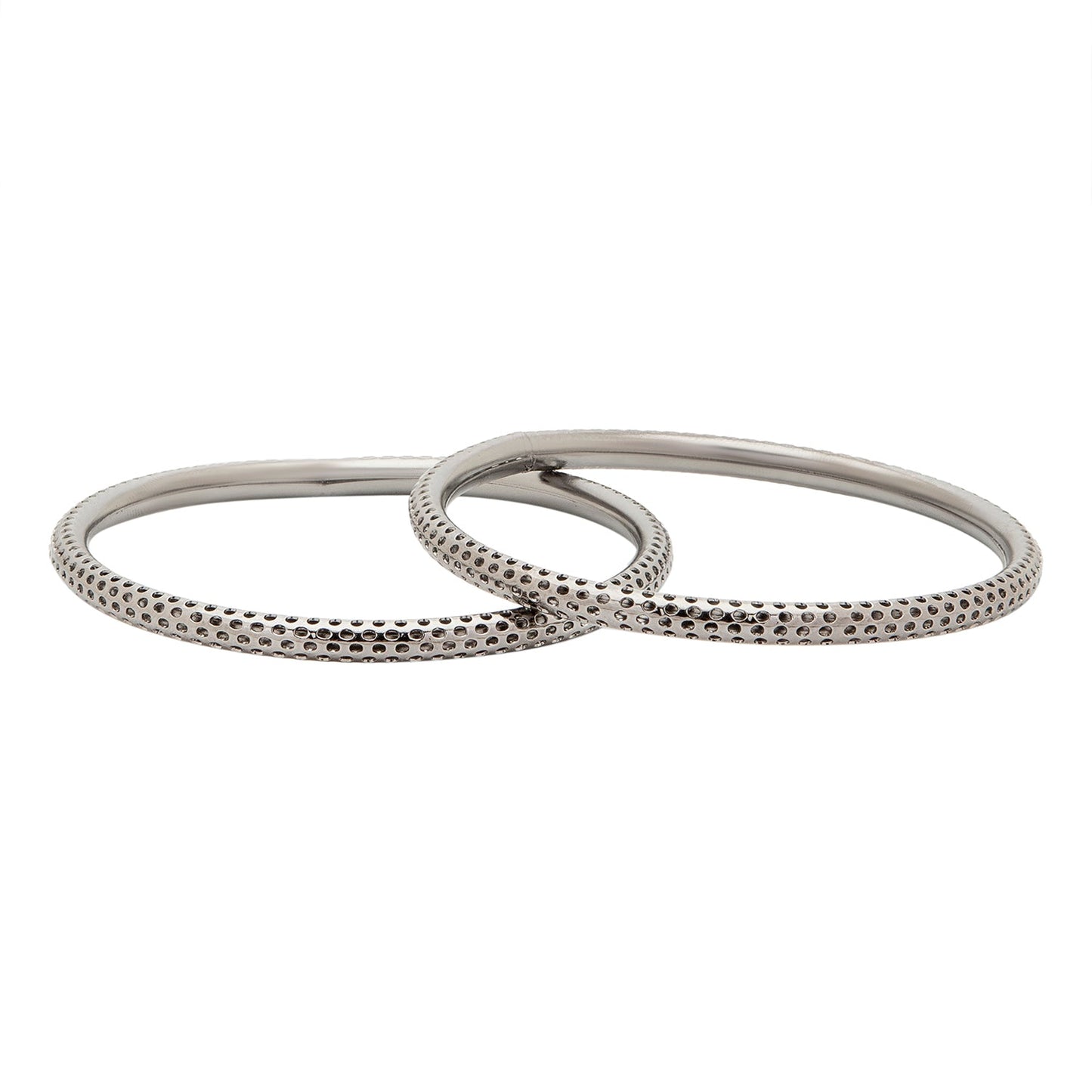 Shining Jewel Casual & Western Style Metal Fashionable Antique Gold Bangles for Girls and Women (Pack of 2) (SJ_3448_2.6_AS)