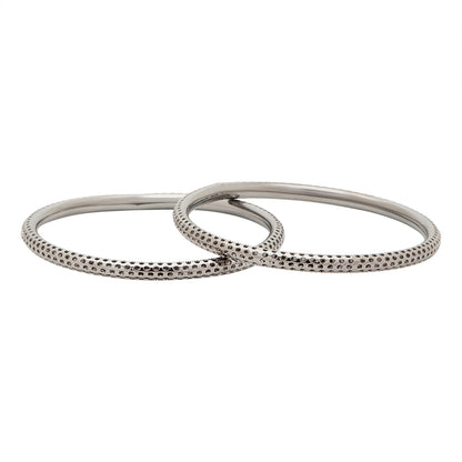 Shining Jewel Casual & Western Style Metal Fashionable Antique Gold Bangles for Girls and Women (Pack of 2) (SJ_3448_2.6_AS)