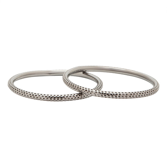 Shining Jewel Casual & Western Style Metal Fashionable Antique Gold Bangles for Girls and Women (Pack of 2) (SJ_3448_2.6_AS)