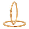 Shining Jewel Casual & Western Style Metal Fashionable Gold Bangles for Girls and Women (Pack of 2) (SJ_3448_2.6_G)